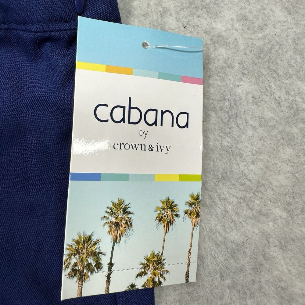 2-Cabana Crown & Ivy Skirt Women Size 14 Navy and Floral Casual Beach - Picture 6 of 15